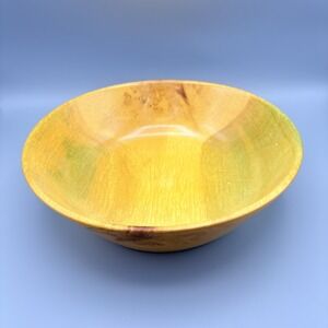 Quaking Aspen Wood Large 12"x4" Bowl Hand Turned Fruit Bowl Serving Made in USA